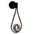 Arandela Parede Pingo 20x47,4cm G9 Halopin Preto Fume TR002B - Imagem 1