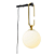 Arandela Parede Mob 48x20x12cm E14 Vela Preto Dourado  YD004 - Imagem 1