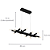 Pendente Led Arpoador 80x37x15,2cm 14x3W 2520Lm 3000K Preto BD002R - Imagem 4