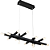 Pendente Led Arpoador 80x37x15,2cm 14x3W 2520Lm 3000K Preto BD002R - Imagem 1