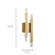 Arandela Parede Led Manacá 7x12x47cm 4x3W 720Lm 3000K Dourado BD004 - Imagem 4