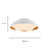 Plafon Led Bowl 55x11cm 36W 2520Lm 3000K Branco Dourado BOW1PS01BR055 - Imagem 4