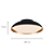 Plafon Led Bowl 55x11cm 36W 2520Lm 3000K Preto Dourado BOW1PS01PT055 - Imagem 4