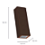 Arandela Parede Led Quadra 4,2x3,2x12cm 2x2,5W 3000K 150Lm Marrom IP65 DL157C - Imagem 4