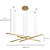 Pendente Led Fato 120x120x4cm 4x15W 3210Lm 3000K Dourado GD008 - Imagem 4