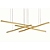 Pendente Led Fato 120x120x4cm 4x15W 3210Lm 3000K Dourado GD008 - Imagem 1