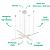 Pendente Led Fato 120x120x4cm 4x15W 3210Lm 3000K Branco GD009 - Imagem 3