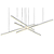Pendente Led Fato 120x120x4cm 4x15W 3210Lm 3000K Branco GD009 - Imagem 1