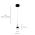 Pendente Led Juggle 5,6x14,9cm 6W 630Lm 3000K Preto Branco JUG1PD01PT006 - Imagem 4