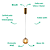 Pendente Blomma 12x12cm G9 Halopin Ambar Dourado BLO1PD01AB012 - Imagem 3