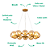 Pendente Blomma 65x12cm 12xG9 Halopin Ambar Dourado BLO1PD01AB065 - Imagem 3