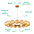 Pendente Blomma 80x12cm 15xG9 Halopin Ambar Dourado BLO1PD01AB080 - Imagem 4