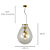 Pendente Caju 3xE27 48X63Cm Bulbo Transparente Dourado IP20 CAJ1PD01TR063 - Imagem 4