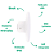 Arandela Parede Led Eclissi 3W 3000K 230Lm 10x2,6Cm Branco IP65 ECL1AR01BR010 - Imagem 3