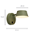 Arandela Parede Led Funnel 5W 3000K 400Lm 13x20x11Cm Verde IP20 FUN1AR01VD020 - Imagem 4