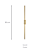 Arandela Parede Led Tec 15W 3000K 980Lm 2x90Cm Dourado IP20 GD011LG - Imagem 4