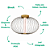 Plafon Led Lanterna 12W 3000K 600Lm 40x25Cm Dourado IP20 HC011 - Imagem 3
