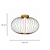 Plafon Led Lanterna 12W 3000K 600Lm 40x25Cm Dourado IP20 HC011 - Imagem 4