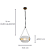 Pendente Lamparina E27 20,3x31,5x20,3Cm Dourado IP20 HC013 - Imagem 4