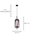 Pendente Três E27 22x59,5Cm Preto Vidro Fume IP20 HC014 - Imagem 4