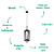 Pendente Três E27 22x59,5Cm Preto Vidro Fume IP20 HC014 - Imagem 3