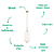 Pendente Tres E27 Bulbo 22x59,5Cm Dourado Branco IP20 HC014G - Imagem 3