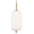 Pendente Tres E27 Bulbo 22x59,5Cm Dourado Branco IP20 HC014G - Imagem 1