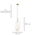 Pendente Tres E27 Bulbo 22x59,5Cm Dourado Branco IP20 HC014G - Imagem 4