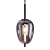 Pendente Três E27 27x59,5Cm Preto Vidro Fume IP20 HC015 - Imagem 1