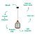 Pendente Led Fog 10W 3000K 524Lm 18x25,5Cm Rose Gold IP20 HC017 - Imagem 3