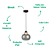 Pendente Led Fog 10W 3000K 524Lm 22x21,5Cm Rose Gold IP20 HC018 - Imagem 3