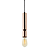 Pendente Prih E27 5x30Cm Cobre IP20 HL002 - Imagem 1