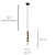 Pendente Prih E27 5x30Cm Cobre IP20 HL002 - Imagem 4