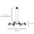 Pendente Abaporu 6xG9 Fume 95x31x28Cm Preto IP20 HL003B - Imagem 4