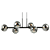 Pendente Abaporu 6xG9 Fume 95x31x28Cm Preto IP20 HL003B - Imagem 1