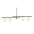 Pendente Bambu 4xG9 Dourado 23x98x16,5Cm Preto IP20 HL017LW - Imagem 1