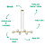 Pendente Abaporu 6xG9 Branco 30x92x23Cm Dourado IP20 HL003W - Imagem 3