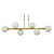 Pendente Abaporu 6xG9 Branco 30x92x23Cm Dourado IP20 HL003W - Imagem 1