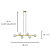Pendente Abaporu 6xG9 Branco 30x92x23Cm Dourado IP20 HL003W - Imagem 4