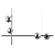 Pendente Bambu 4xG9 Bronze 29x92x53Cm Preto IP20 HL019 - Imagem 1