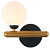 Arandela Parede Bambu G9 Bronze 15x19x18Cm Preto IP20 HL021WB - Imagem 1