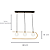 Pendente Beat 3xG9 Dourado 12x68x18Cm Preto IP20 HL024 - Imagem 4