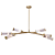 Pendente Floresta 6xG9 Transparente 40x100x40Cm Dourado IP20 HM001 - Imagem 1