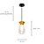 Pendente Kito G9 Transparente 13x24,5Cm Bronze IP20 HL025 - Imagem 4