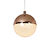 Pendente Led Luna Media 6W 3000K 300Lm 12x13Cm Dourado IP20 HM003 - Imagem 1
