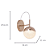 Arandela Parede Led Luna Media 6W 3000K 300Lm 12x18x27,5Cm Dourado IP20 HM004 - Imagem 4