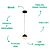 Pendente Led Luna Media 6W 3000K 300Lm 12x13,5Cm Luna IP20 HM003B - Imagem 3
