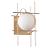 Arandela Parede Dix G9 21,5x21x35Cm Dourado IP20 RE018G - Imagem 1