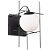 Arandela Parede Dix G9 21,5x21x35Cm Preto IP20 RE018B - Imagem 1