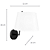 Arandela Parede Candela E14 26x32x32Cm Preto IP20 SQ017B - Imagem 4